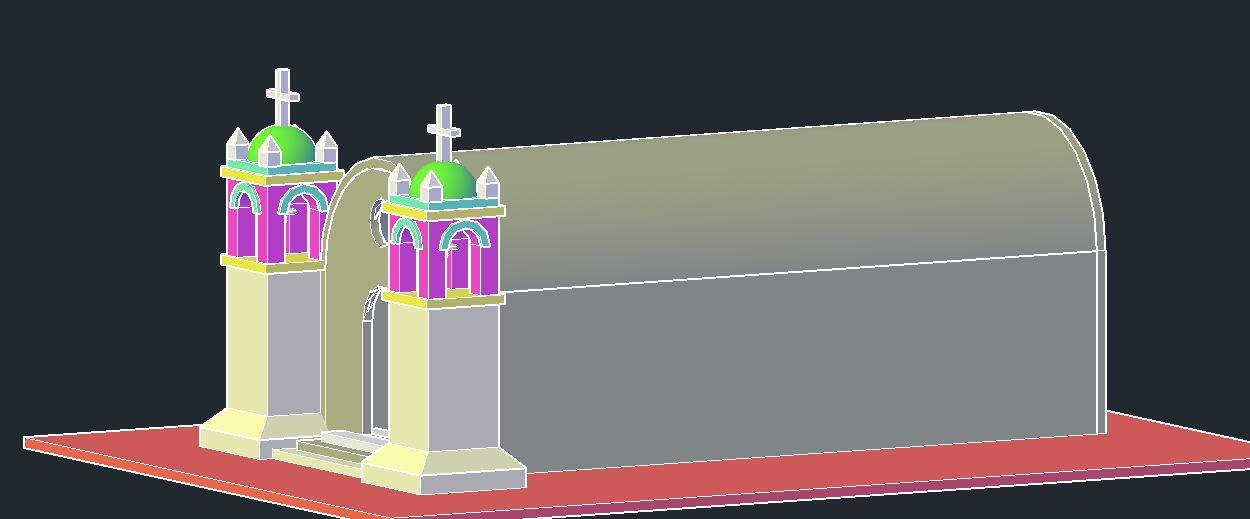 Church 3D Drawing
