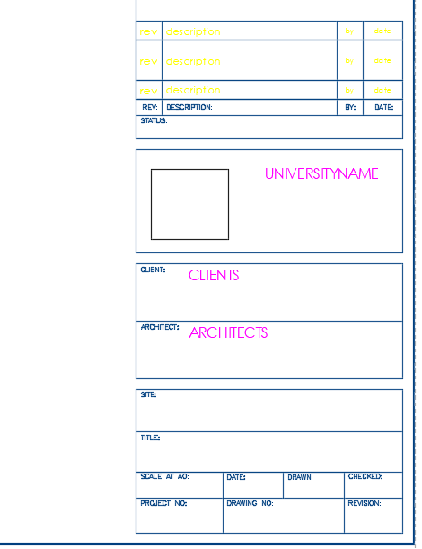 Title Block A0 Paper Layout 