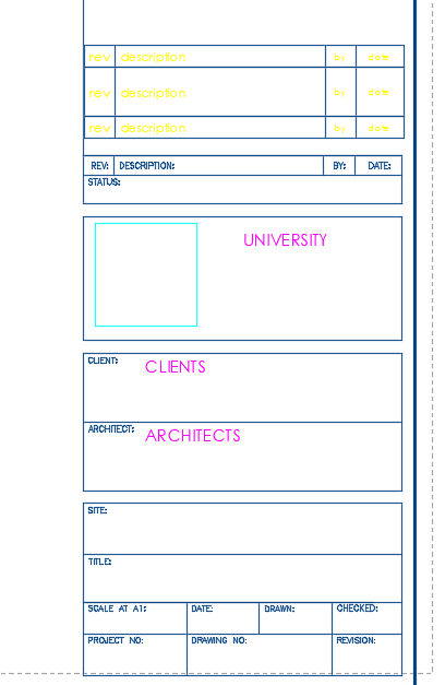 Title Block A1 Paper Layout 