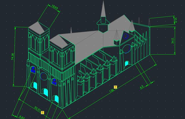 3D Church Drawing