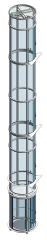 Round Glass Elevator
